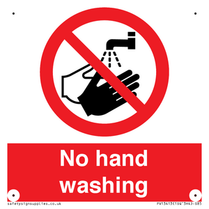 No hand washing